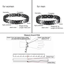 Wolfram Magnetarmband - Gesundheitsenergie - Unisex