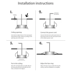 LED Deckenleuchte - runde Einbauleuchte - 5W / 9W / 12W / 15W / 18W - AC 220V-240V - 10 Stück