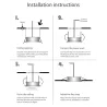 LED Deckenleuchte - runde Einbauleuchte - 5W / 9W / 12W / 15W / 18W - AC 220V-240V - 10 Stück