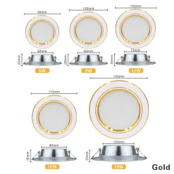 LED ceiling light - recessed round lamp - 5W / 9W / 12W / 15W / 18W - AC 220V-240V - 1 pieceCeiling lights