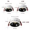 LED Deckenleuchte - Einbau - dimmbar - blendfrei - Wabendesign - 7W / 12W / 18W / 20W