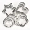 Cookie cutter mold - star / heart / flower - stainless steel - 12 piecesBakeware