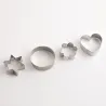 Cookie cutter mold - star / heart / flower - stainless steel - 12 piecesBakeware