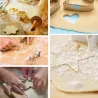 Cookie cutter mold - star / heart / flower - stainless steel - 12 piecesBakeware