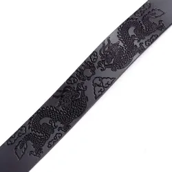 Luxurious leather belt - with automatic buckle - V letter / snake designBelts