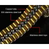 Luxurious gold belt - buckle with snake - copper / stainless steelBelts