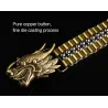 Luxuriöser Goldgürtel - Schnalle mit Schlange - Kupfer / Edelstahl