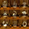 Acryl LED Nachtlicht - 3D Neonlampe - Elch / Bär / Einhorn / Weihnachtsmann