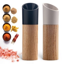 Salz- / Pfeffer- / Kräutermühle aus Holz - verstellbarer Keramikrotor
