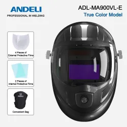 Professioneller Schweißhelm - automatische Verdunkelung - verstellbar - ADL-MA900VL-E - mit LED-Licht