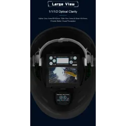 Professional welding helmet - auto darkening - adjustable - ADL-MA900VL-E - with LED lightHelmets