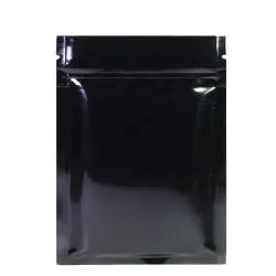 Aluminum resealable foil bags - double sided - with ziplock - glossy black - 100 piecesKitchen