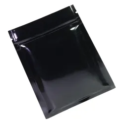 Aluminum resealable foil bags - double sided - with ziplock - glossy black - 100 piecesKitchen