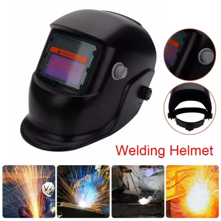 Automatisch verdunkelnder Schweißhelm - verstellbar - schwarz