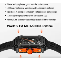 CIGA Design X Series Skeleton - automatic men's watch - stainless steel - waterproofWatches