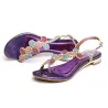 Elegante Ledersandalen mit Strasssteinen