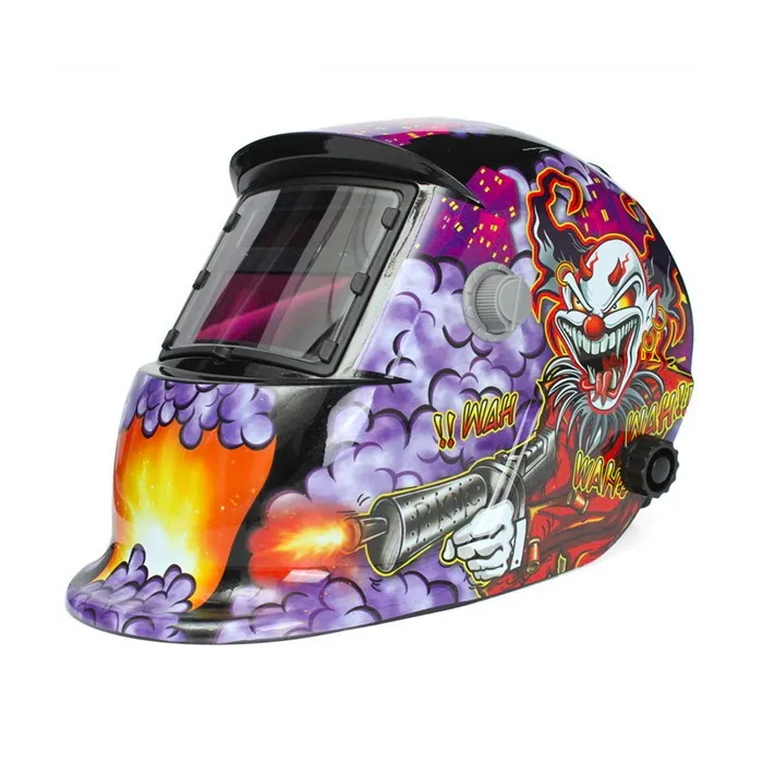 Auto darkening solar welding helmet - clownHelmets