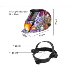 Auto darkening solar welding helmet - clownHelmets