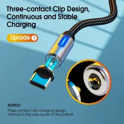 Magnetic charging cable - USB - Micro USB - type-C - fast charge - for iPhoneCables