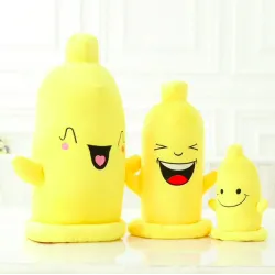 Condom-shaped plush pillow - for adultsCushions