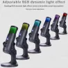 Kondensatormikrofon - RGB - USB - mit Kopfhöreranschluss - für Smartphones / Laptops / Gaming