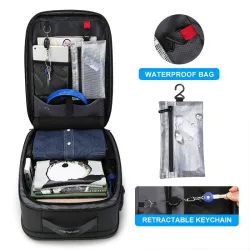 Modischer Rucksack - wasserdicht - diebstahlsicher - USB-Ladeanschluss - für 17,3-Zoll-Laptop