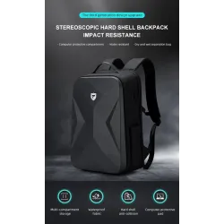 Modischer Rucksack - wasserdicht - diebstahlsicher - USB-Ladeanschluss - für 17,3-Zoll-Laptop