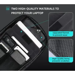 Modischer Rucksack - wasserdicht - diebstahlsicher - USB-Ladeanschluss - für 17,3-Zoll-Laptop