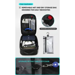 Modischer Rucksack - wasserdicht - diebstahlsicher - USB-Ladeanschluss - für 17,3-Zoll-Laptop
