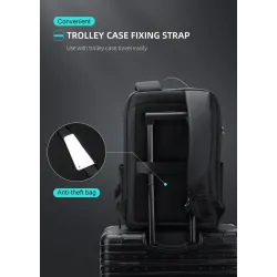 Modischer Rucksack - wasserdicht - diebstahlsicher - USB-Ladeanschluss - für 17,3-Zoll-Laptop