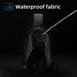 Fenruien - Umhänge- / Umhängetasche - mit USB-Ladeanschluss - wasserdicht