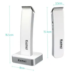 Kemei KM-619 - Haarschneider - wiederaufladbar - superschlank - mit Ständer