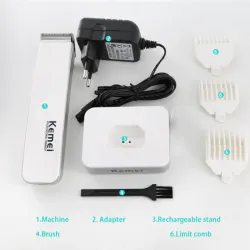 Kemei KM-619 - Haarschneider - wiederaufladbar - superschlank - mit Ständer