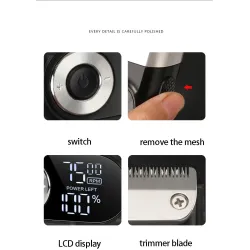 Kemei KM-2026 - electric shaver / beard trimmer - LCD - 3 speed - 0.0mmHair trimmers