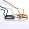 "Best Friends Forever" lettering circle pendant - three color necklaceNecklaces