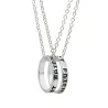 "Best Friends Forever" lettering circle pendant - three color necklaceNecklaces