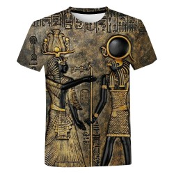 Ancient black Egyptian art - 3D printed - short sleeve t-shirtT-shirts