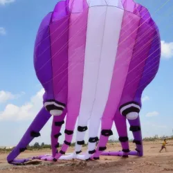 Großer Oktopus - Drachen - aufblasbar - mit Leine - 15m / 23m / 30m