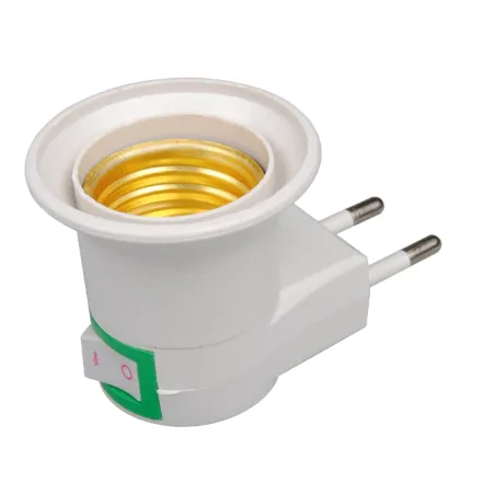 E27 light base socket - EU plug with built-in switchLighting fittings