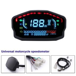 Universal motorcycle speedometer - LCD digital backlight - LED - waterproof