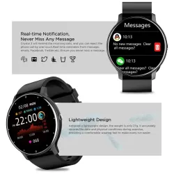 LIGE - Smart Watch - Full-Touchscreen - Fitness-Tracker - Blutdruck - Wasserdicht - Bluetooth - Android IOS