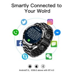 LIGE - Smart Watch - Touchscreen - Fitness Tracker - Blutdruck - Wasserdicht - Bluetooth - Android iOS