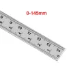 180-Grad-Winkelmesser - Winkelmesser - Messlineal - drehbar - Edelstahl - 0 - 145 mm