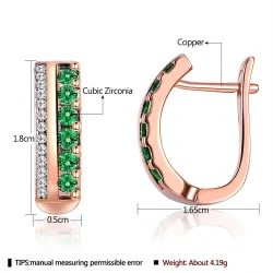 Luxuriöse Ohrringe aus Roségold - mit Zirkonia