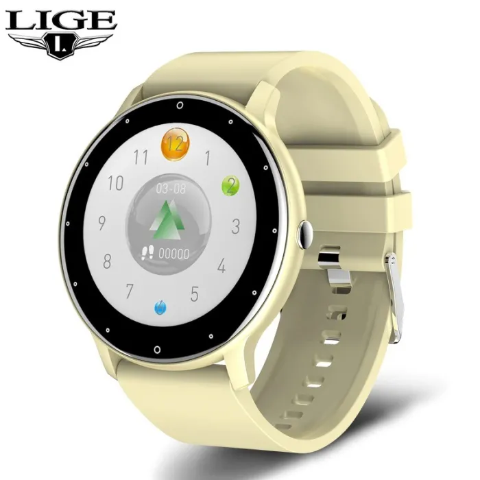 LIGE - Smart Watch - Full-Touchscreen - Fitness-Tracker - Blutdruck - Wasserdicht - Bluetooth - Android IOS