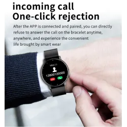LIGE - Smart Watch - Full-Touchscreen - Fitness-Tracker - Blutdruck - Wasserdicht - Bluetooth - Android IOS