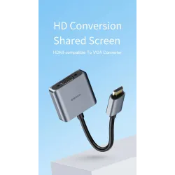 HDMI-kompatibler auf VGA-Adapter - Micro-USB - mit Video-/Audioleistung - 1080p