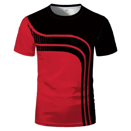 Sport-Kurzarm-T-Shirt - 3D-Digitaldruck - Slim