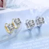 Luxuriöse kleine runde Ohrringe - mit Kristall - 925er Sterlingsilber