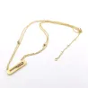 Elegant necklace - with sliding crystals - stainless steelNecklaces